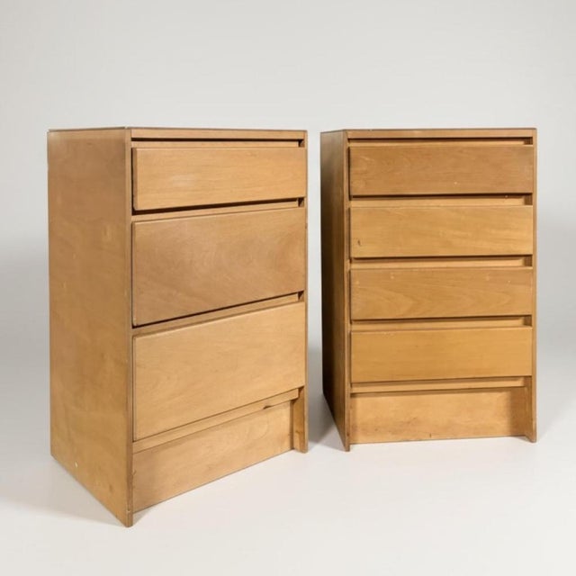 Gold Vintage Blonde Oak Bedside Cabinets from Charter Furniture, Set of 2 For Sale - Image 8 of 8