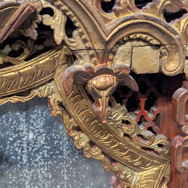 Antique Chinese Panel With Mirror For Sale In San Francisco - Image 6 of 7