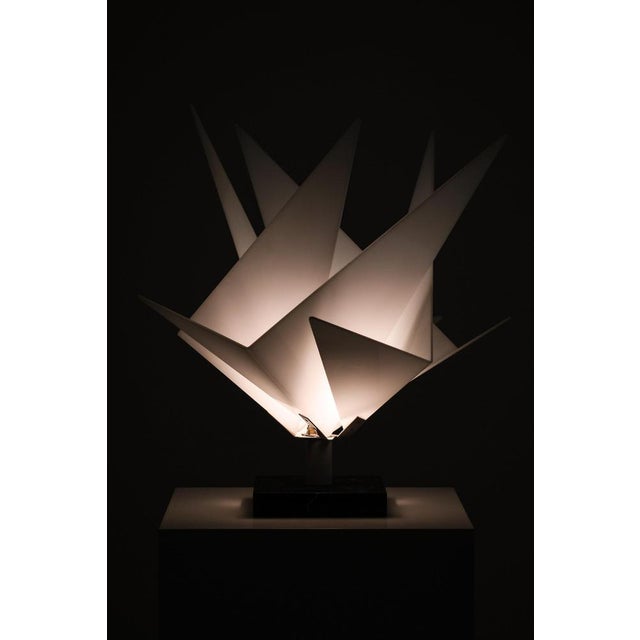 1960s Table Lamp with White Plastic Panels, 1960s For Sale - Image 5 of 9