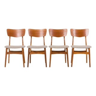 Mid-Century Modern Danish Chairs, 1960s, Set of 4 For Sale