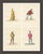 Set of Four Medieval Figures – Hand-Colored Costume Engravings, France 1845 : This decorative set of four original hand-...