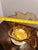 Glass Vintage Mid Century Murano Amber Art Glass Ruffled Vase Applied Trail 15" For Sale - Image 7 of 8