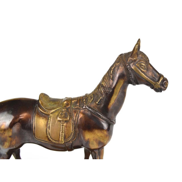 Mid 20th Century Mid 20th Century Bronze Horse on Base Model Figurine For Sale - Image 5 of 10