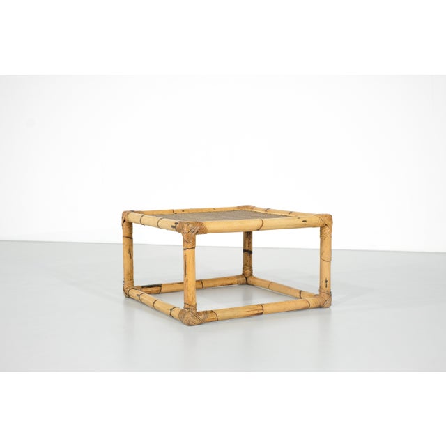 Bamboo & Rattan Coffee Table, Italy, 1960s For Sale - Image 10 of 12