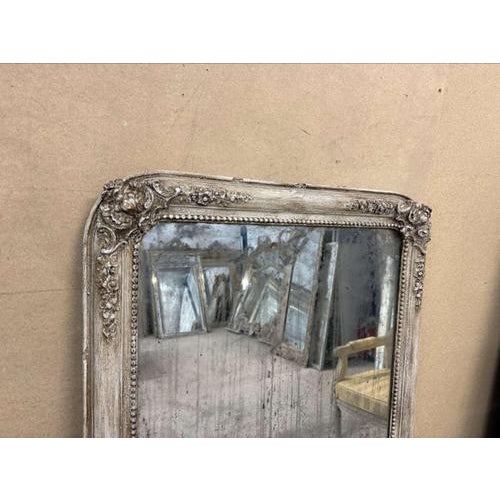 A Delightful large Antique French 19th Century carved wood & gesso painted Louis Philippe Mirror, with original very...