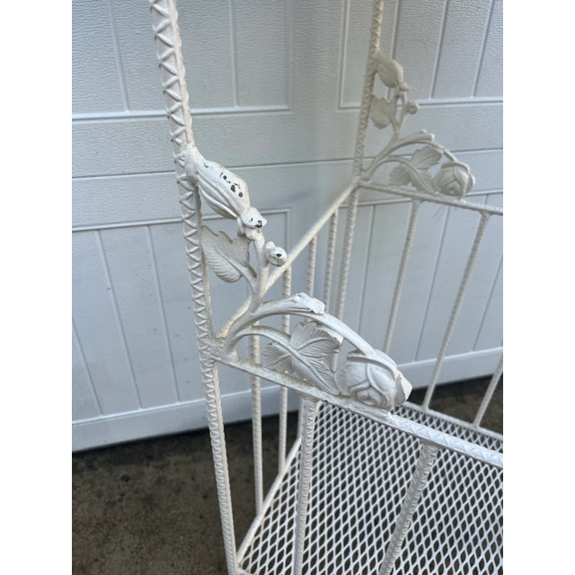 1950’s Large Wrought Iron and Metal Storage Rack For Sale - Image 4 of 5