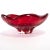 This red glass bowl is from Italy and features the bullicante bubble design. This piece was imported directly from Europe....