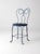 Shabby Chic Early 20th Century Blue Ice Cream Parlor Chair For Sale - Image 3 of 9