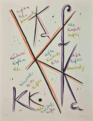 Rafael Alberti, Letter K, Lithograph, 1972