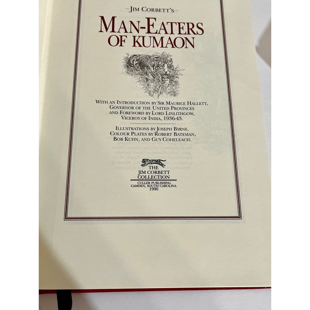 Set of 5 Leather Bound Safari African Hunting Theme Books For Sale - Image 12 of 13