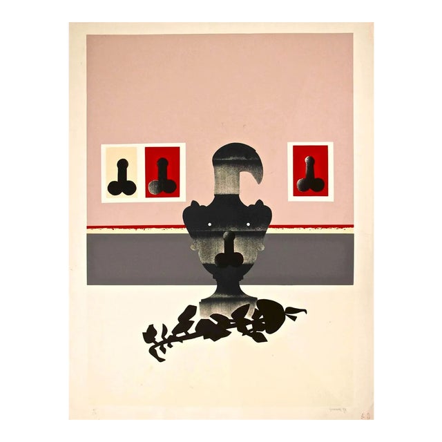 Figures - Original Screen Print by Giuseppe Guerreschi - 1974 1974 For Sale