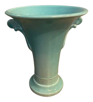 Antique Trenton Pottery Art Deco-Style Baby Blue Vase