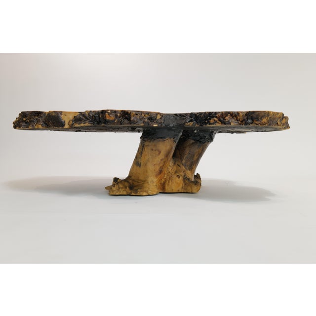 Mid-Century Modern California Buckeye Burlwood Cocktail Table by Mountain Craft, 1970s For Sale - Image 3 of 18