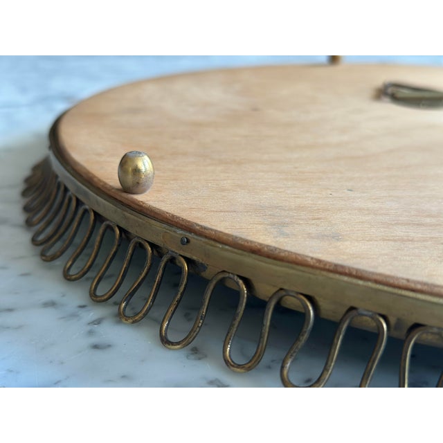 Vintage Brass Mirror with Ball Feet by Josef Frank for Svenskt Tenn, 1950s For Sale - Image 9 of 17