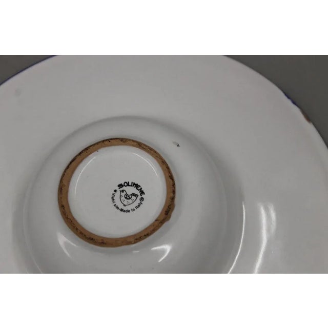 Ceramic Blue and White Striped Ceramic Bowl from Solimene For Sale - Image 7 of 8