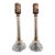 Vintage Cut Crystal Boudoir Table Lamps – Pair With Diamond Point Columns & Eagle Sockets For Sale