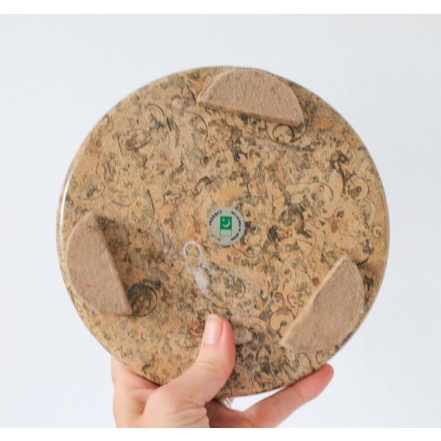 Mid 20th Century Vintage Footed Stone Plant Stand or Candle Holder For Sale - Image 5 of 7