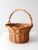 Vintage Round Wicker Gathering Basket With Handle For Sale - Image 10 of 13