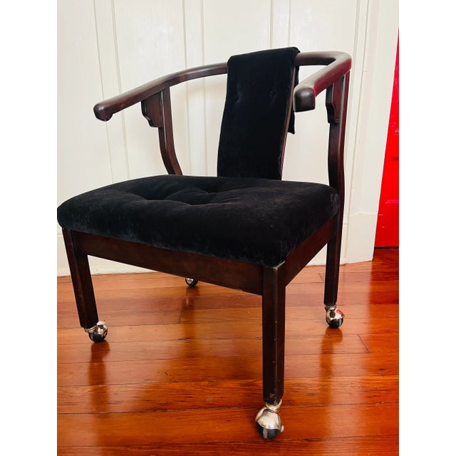 Pair of 1970s Bernhardt Ming Style Horseshoe Chairs For Sale - Image 9 of 12