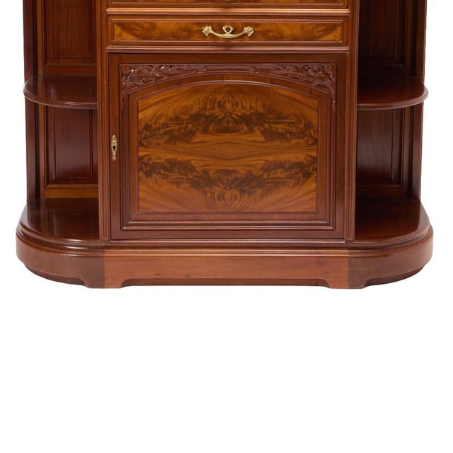 Art Nouveau Antique French Art Nouveau Louis Majorelle Mahogany Buffet / Server Cabinet For Sale - Image 3 of 12