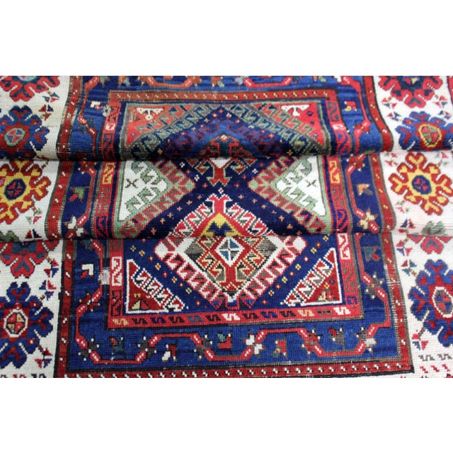Late 19th Century Antique Hand-Knotted Talish Kazak Rug - 3′4″ × 8′4″ For Sale - Image 9 of 12