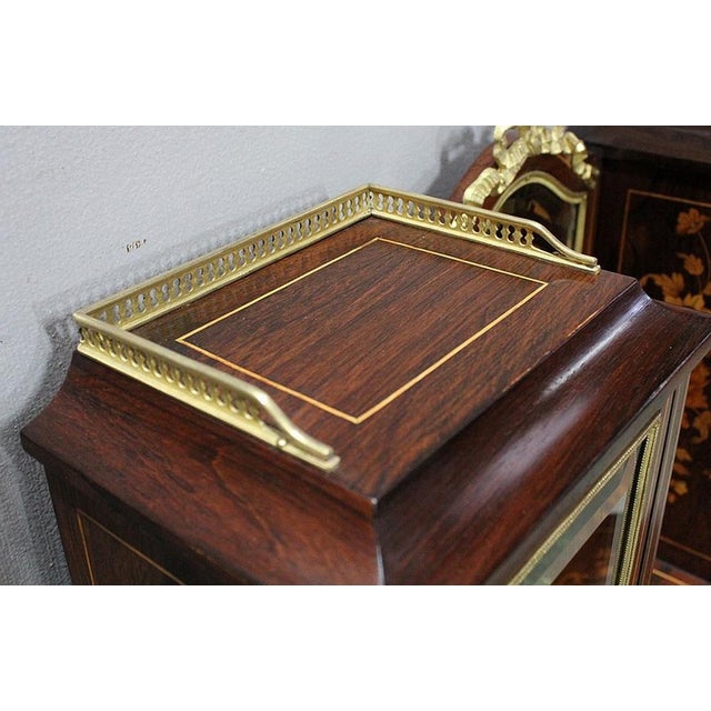 Small 19th Century Napoleon III Happiness of the Day Secretary in Marquetry For Sale - Image 13 of 18