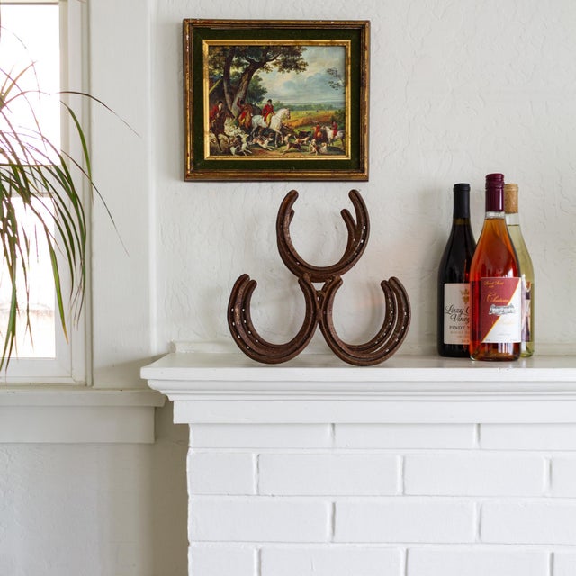 Custom Made St Croix Forge Horseshoe Wine Holder Forest Lake Minnesota For Sale - Image 10 of 11