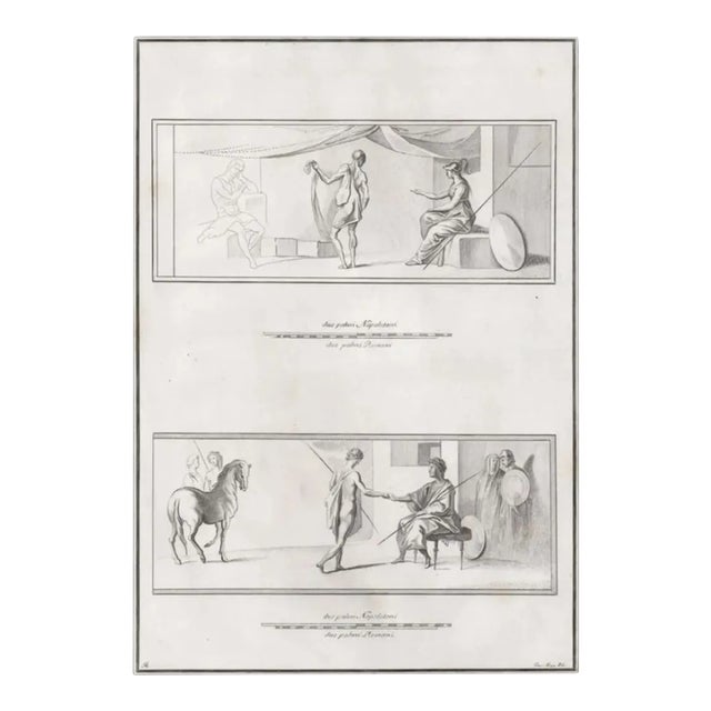 1762 Classical Engraving of Mythological Scenes For Sale