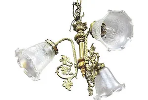 Antique 19th C. French Bronze Chandelier