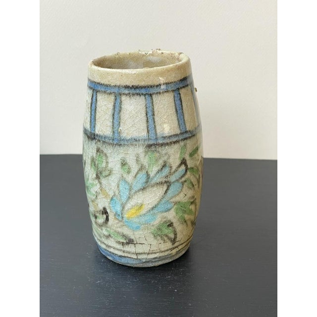 Small Round White Qajar Vases, Set of 2 For Sale - Image 6 of 12