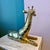 1970s Vintage Large Brass Giraffe Statue For Sale - Image 5 of 9