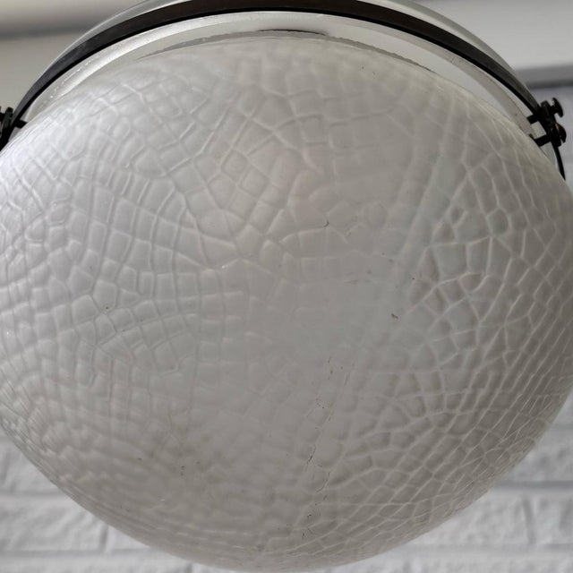 Vintage Industrial Pendant Lamp in Copper and Glass, 1920s For Sale - Image 6 of 12