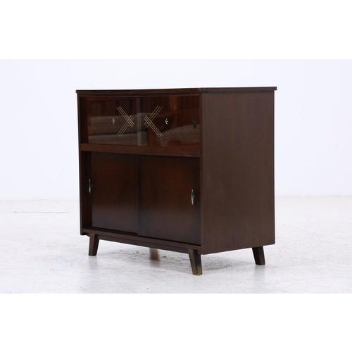 Mid-Century Chest of Drawers with Glass Sliding Doors For Sale - Image 15 of 16