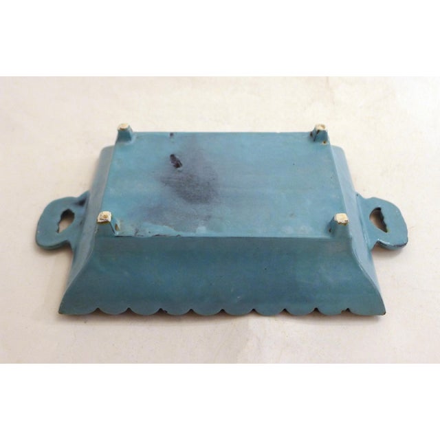 Large Antique Trinket Tray in Enameled Cast Iron, 1890s For Sale - Image 4 of 10