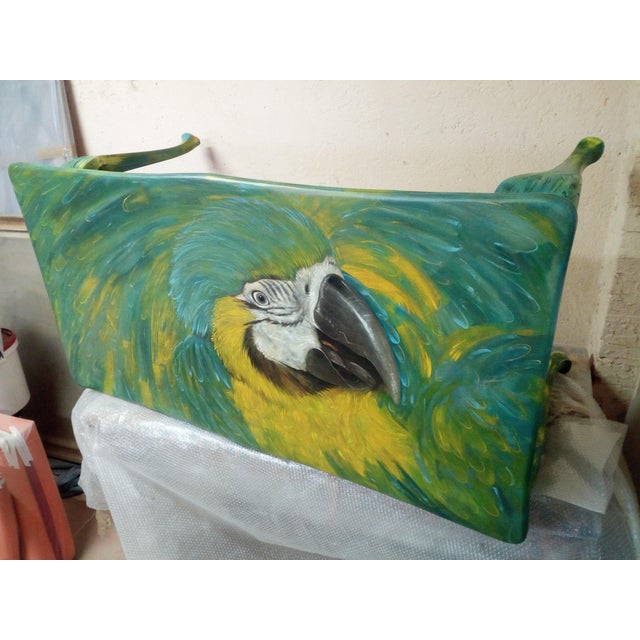 Green Chippendale Style Table in Beech, Early 1900s For Sale - Image 8 of 15