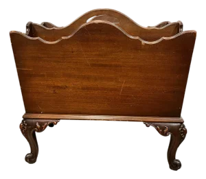 Vintage Grand Rapids Mahogany French Country Magazine Rack