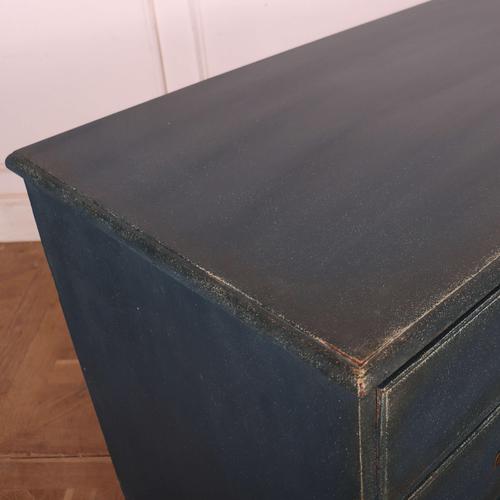 Blue English Painted Chest of Drawers, 1890s For Sale - Image 8 of 10