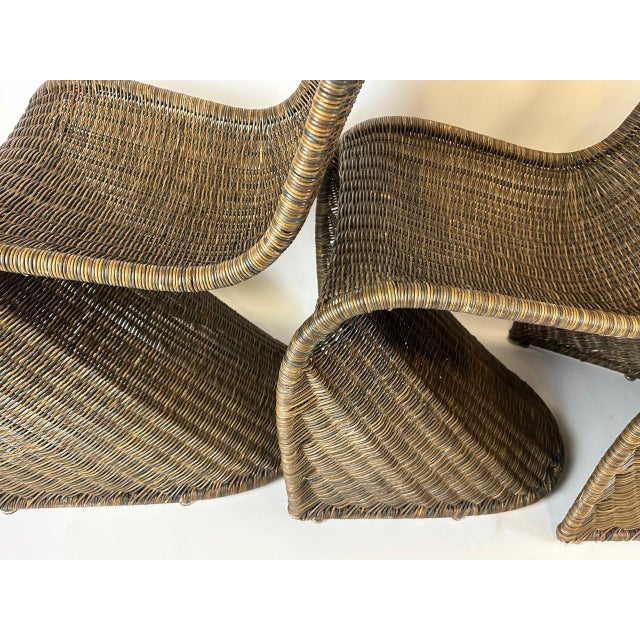 Brown Vintage Vicker S Chairs in the style of Verner Panton, 1990s, Set of 4 For Sale - Image 8 of 14