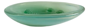 Murano Style Jade Green Glass Soap Dish