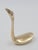 This elegant solid brass swan figurine features a sleek, minimalist design characteristic of mid-century modern decorative...