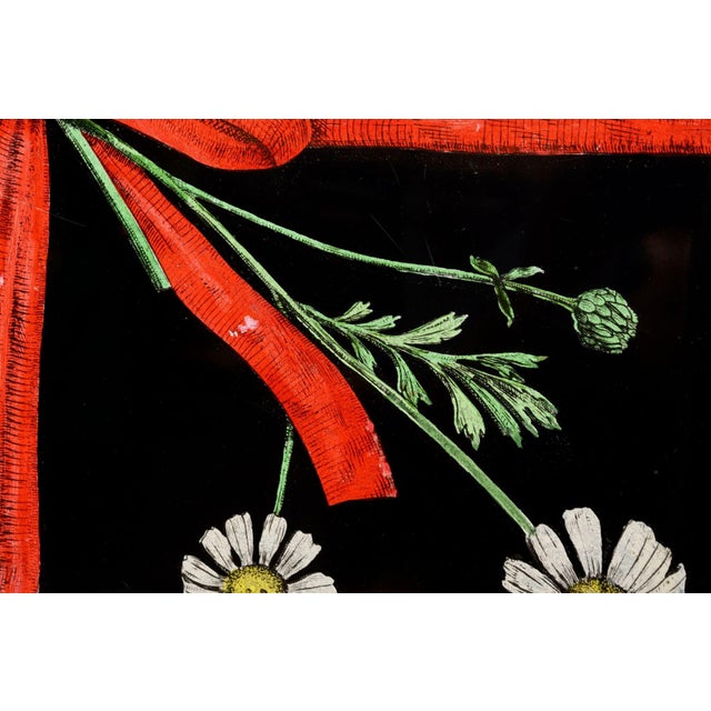 Large Vintage Lacquered Metal Litho Ribbon and Floral Tray by Piero Fornasetti For Sale - Image 11 of 18