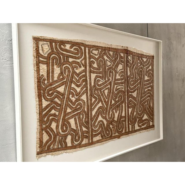 Vintage Mounted Tapa Cloth #4, 1950s For Sale - Image 3 of 7