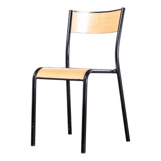 French Black Model 510 Stacking School Chair from Mullca, 1950s For Sale