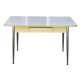 Kitchen Table with White Formica Top and Pastry Board, 1970s For Sale