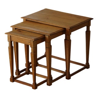 Mid-Century Danish Nesting Tables in Oak, 1960s, Set of 3 For Sale