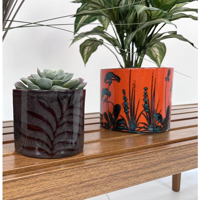 Ceramic Cachepots or Planters from Scheurich and Marei, Germany 1960s, Set of 3 For Sale - Image 10 of 18