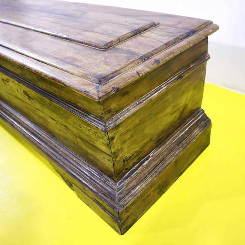 Wooden Chest with Shaped Base and Molded Lid For Sale - Image 10 of 12