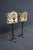 Pair of Brass & Bronze Finish Table Lamps With Coconut Shell Shades For Sale In Philadelphia - Image 6 of 12