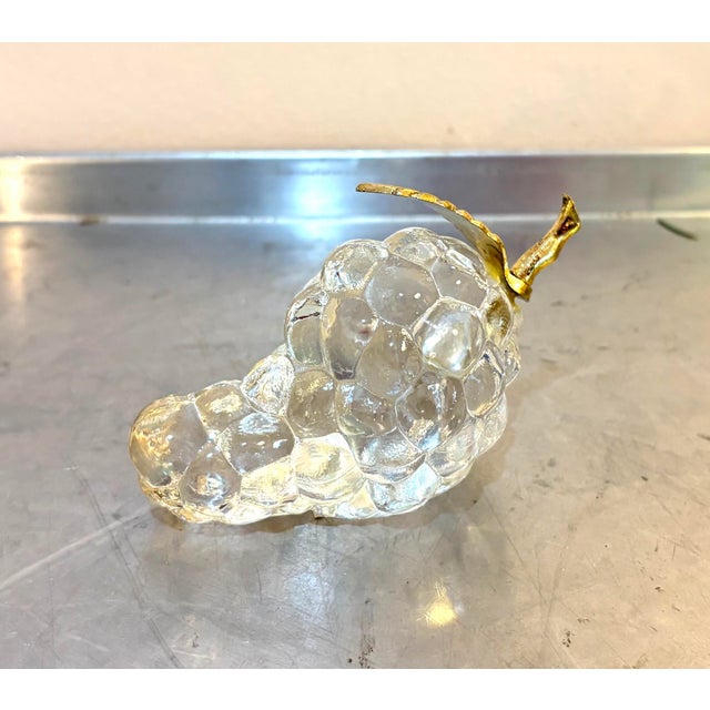Mid-Century Modern Glass Grape Bunch Paper Weight For Sale - Image 3 of 5