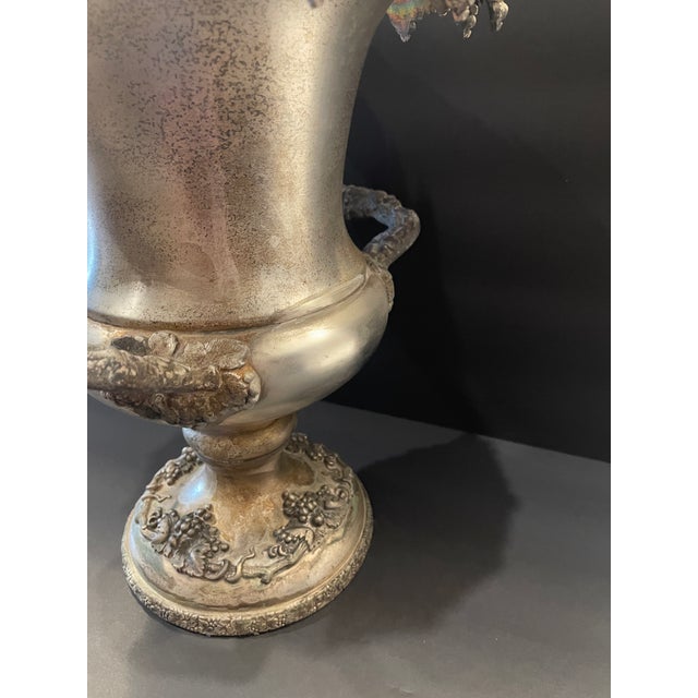 Metal Antique Silverplate Champagne or Wine Cooler For Sale - Image 7 of 10